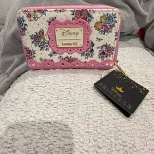LOUNGEFLY Disney Princess Wallet in Pink and Cream